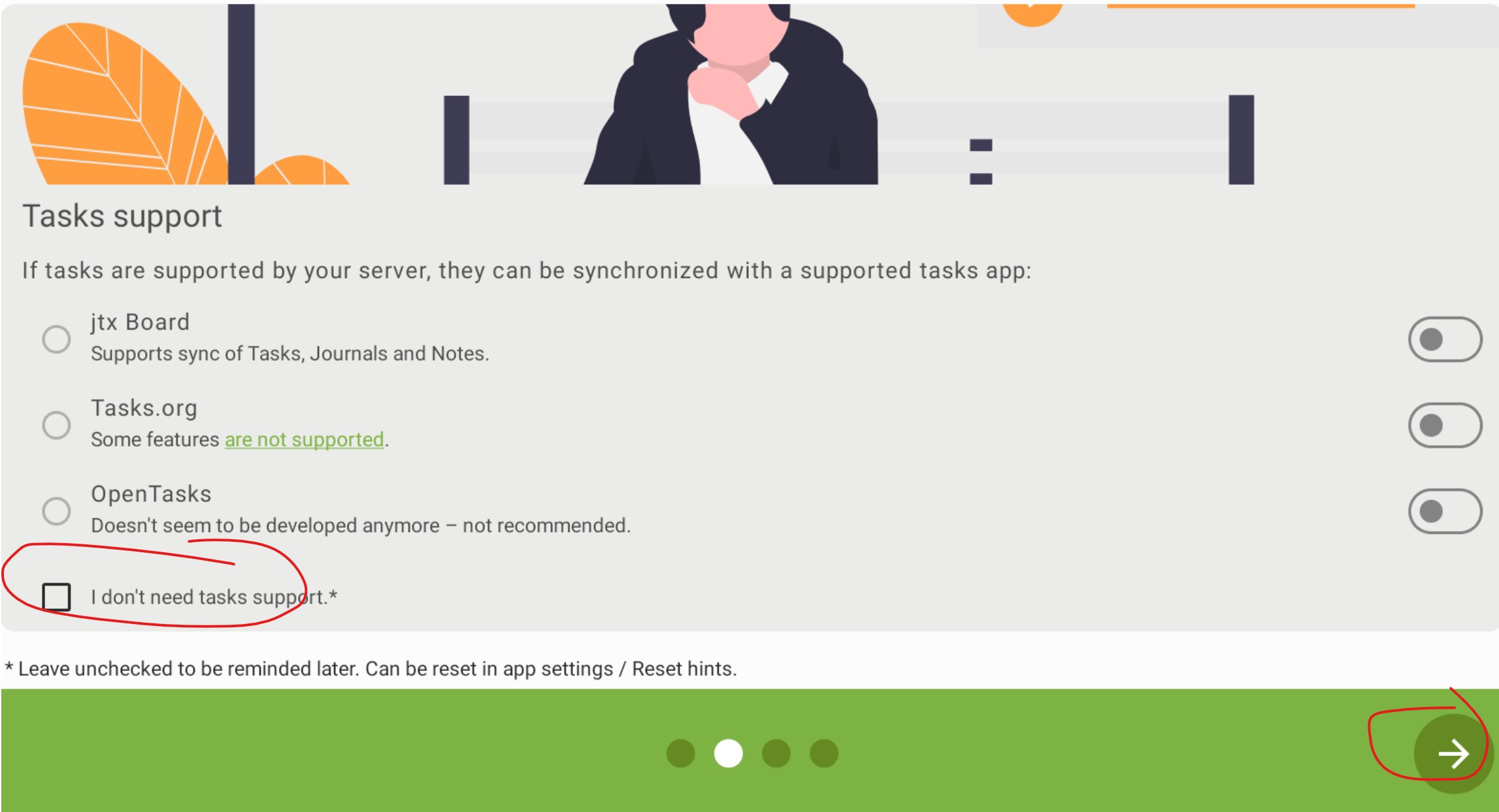 Disable tasks