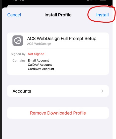 Install Button